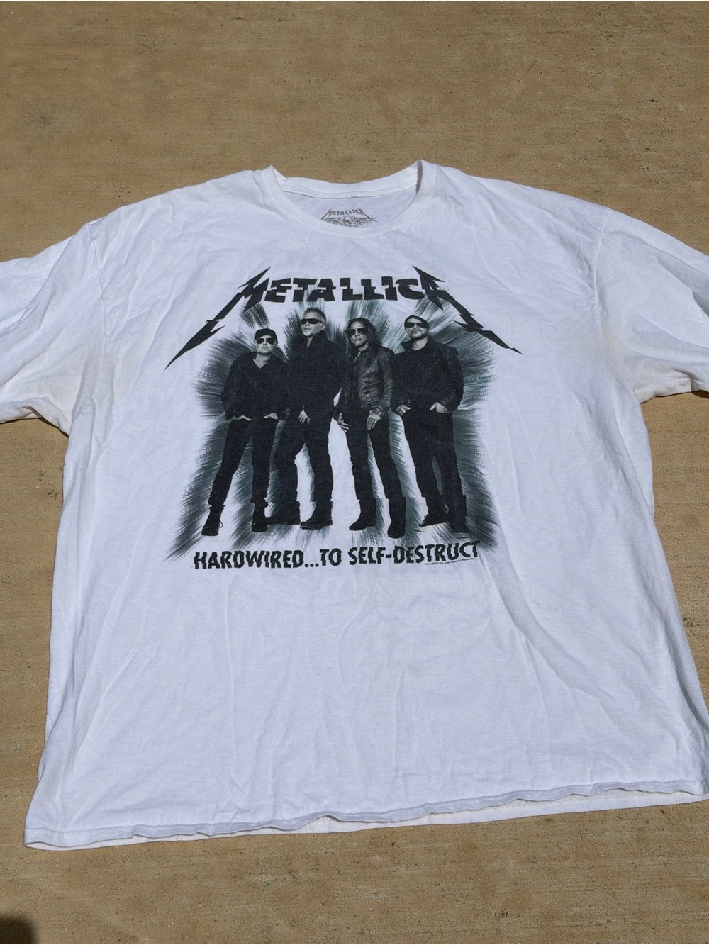 Men's White Graphic Tee - Hardwired...To Self-Destruct